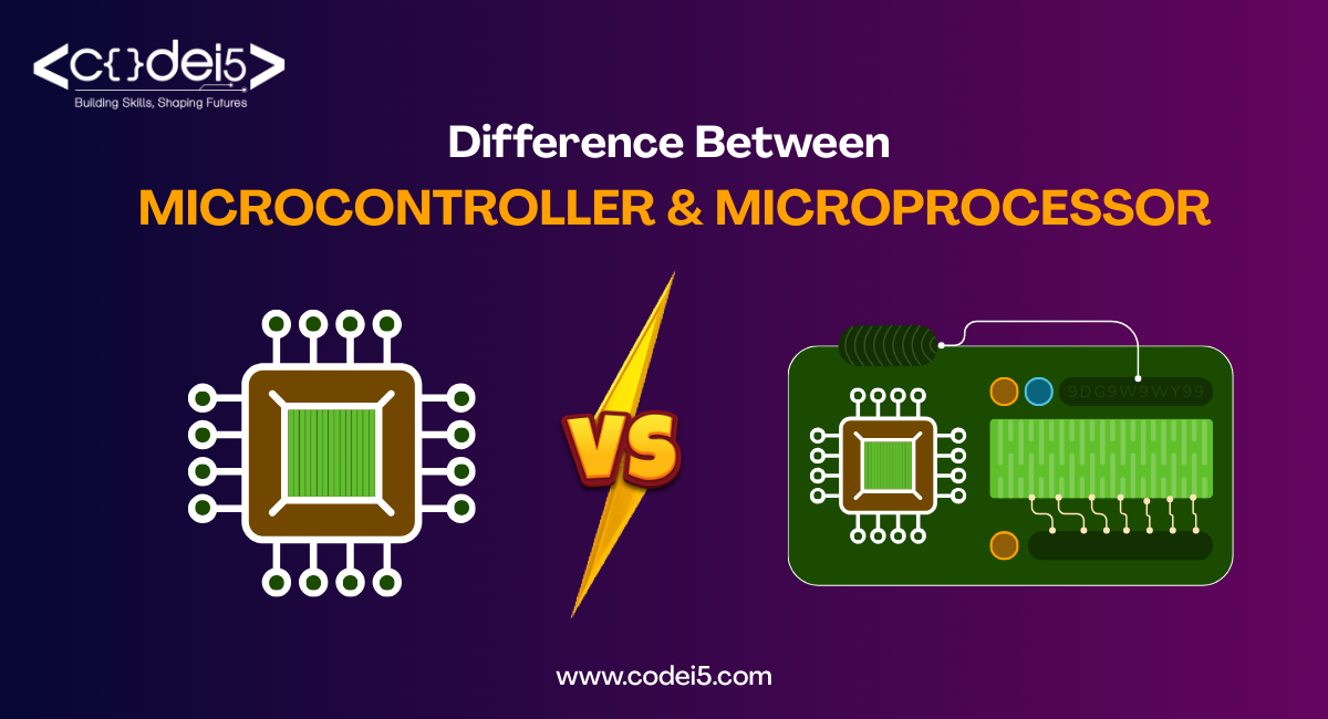 Difference Between Microcontroller and Microprocessor