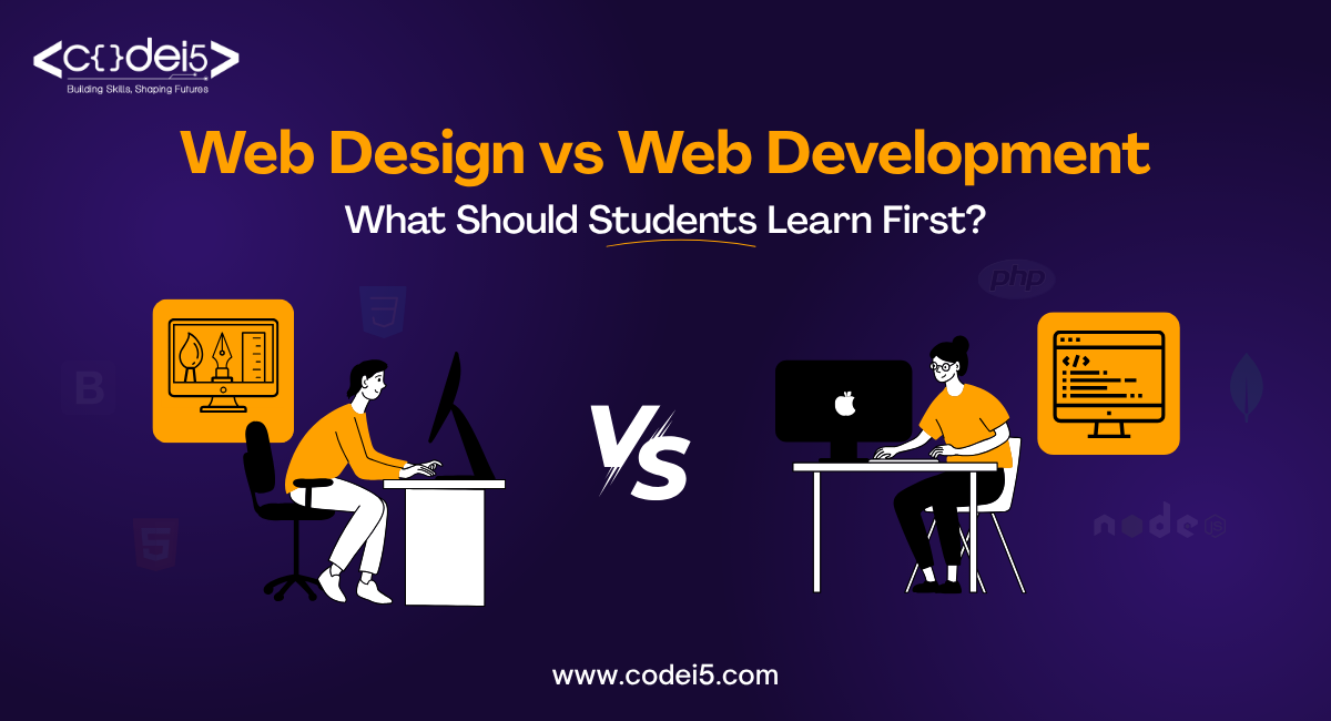 web design vs web development for students